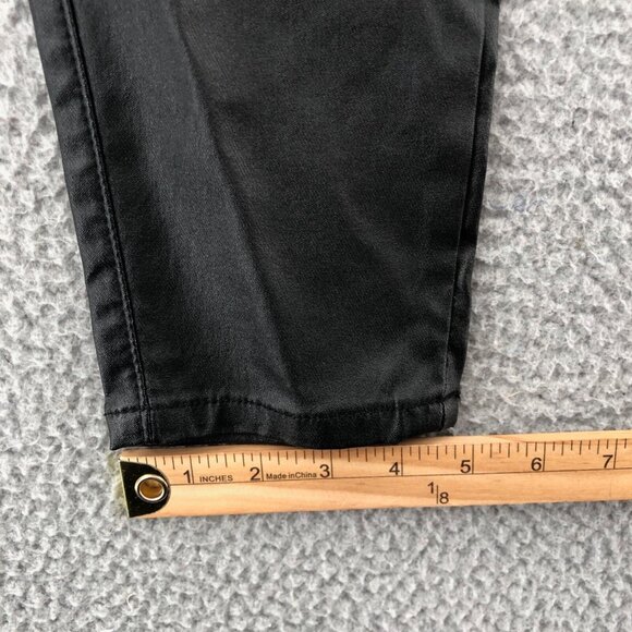 KanCan Jeans Womens 9 28 Black Autumn Coated High Rise Skinny PU Button Fly NWT - Picture 11 of 13